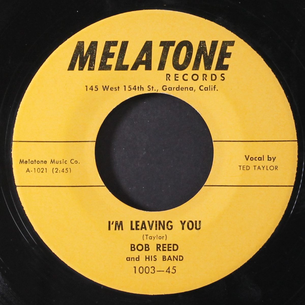 i'm leaving you / i'm going to change my way of living by BOB REED