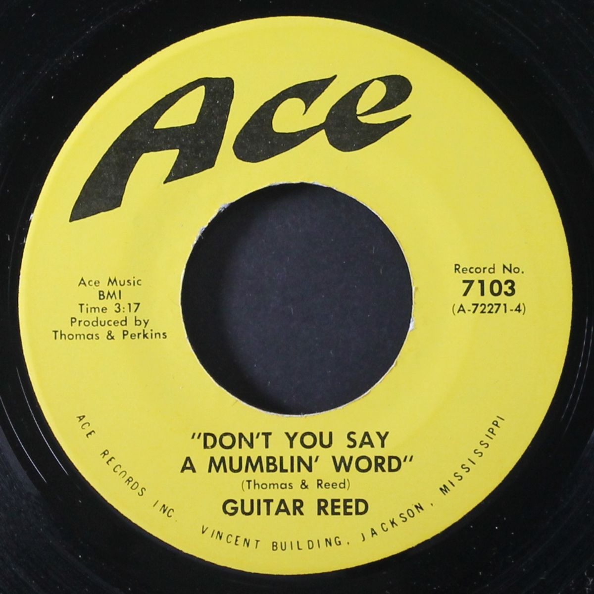 rockin' blues / don't you say a mumblin' word by GUITAR REED