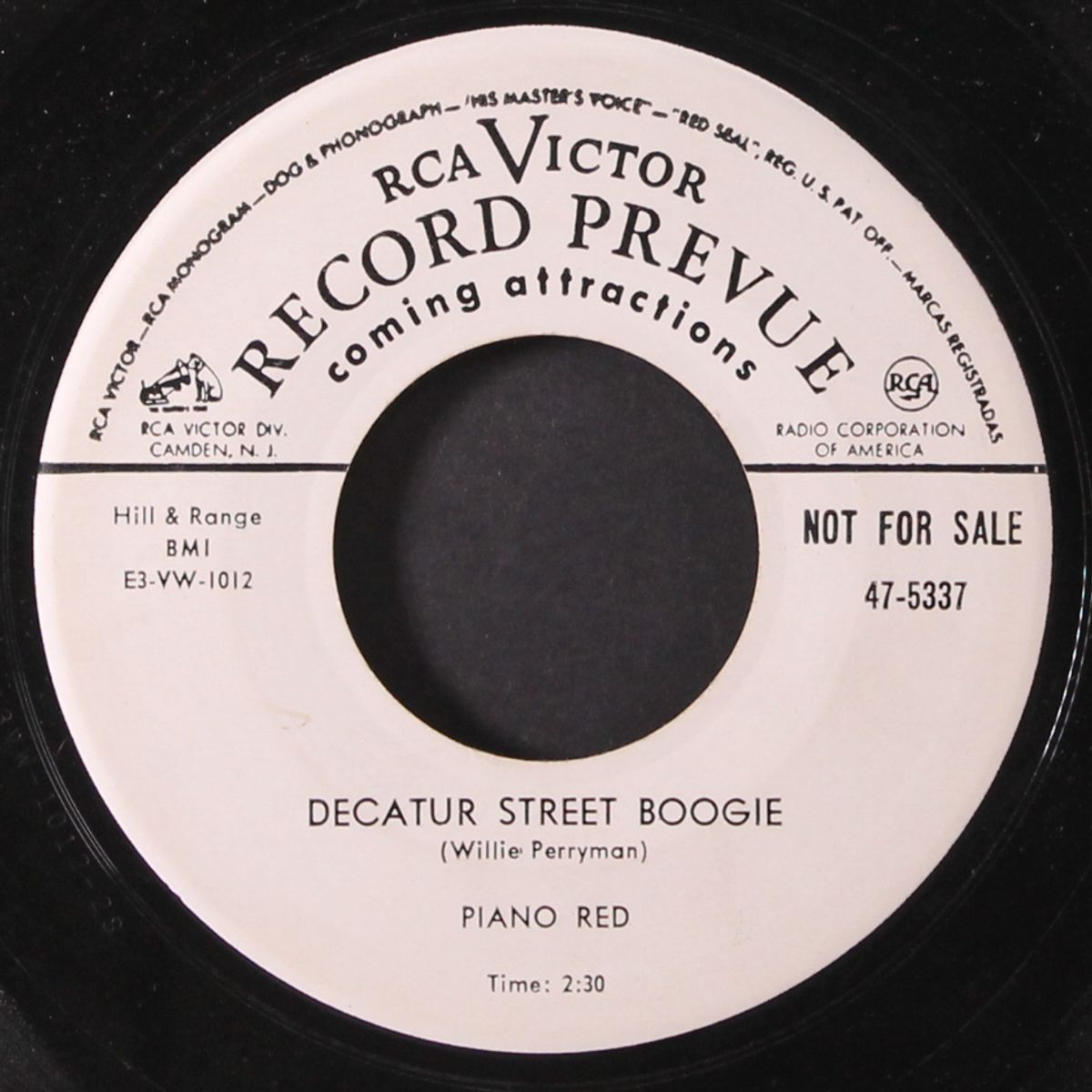 your mouth's got a hole in it / decatur street boogie by PIANO RED