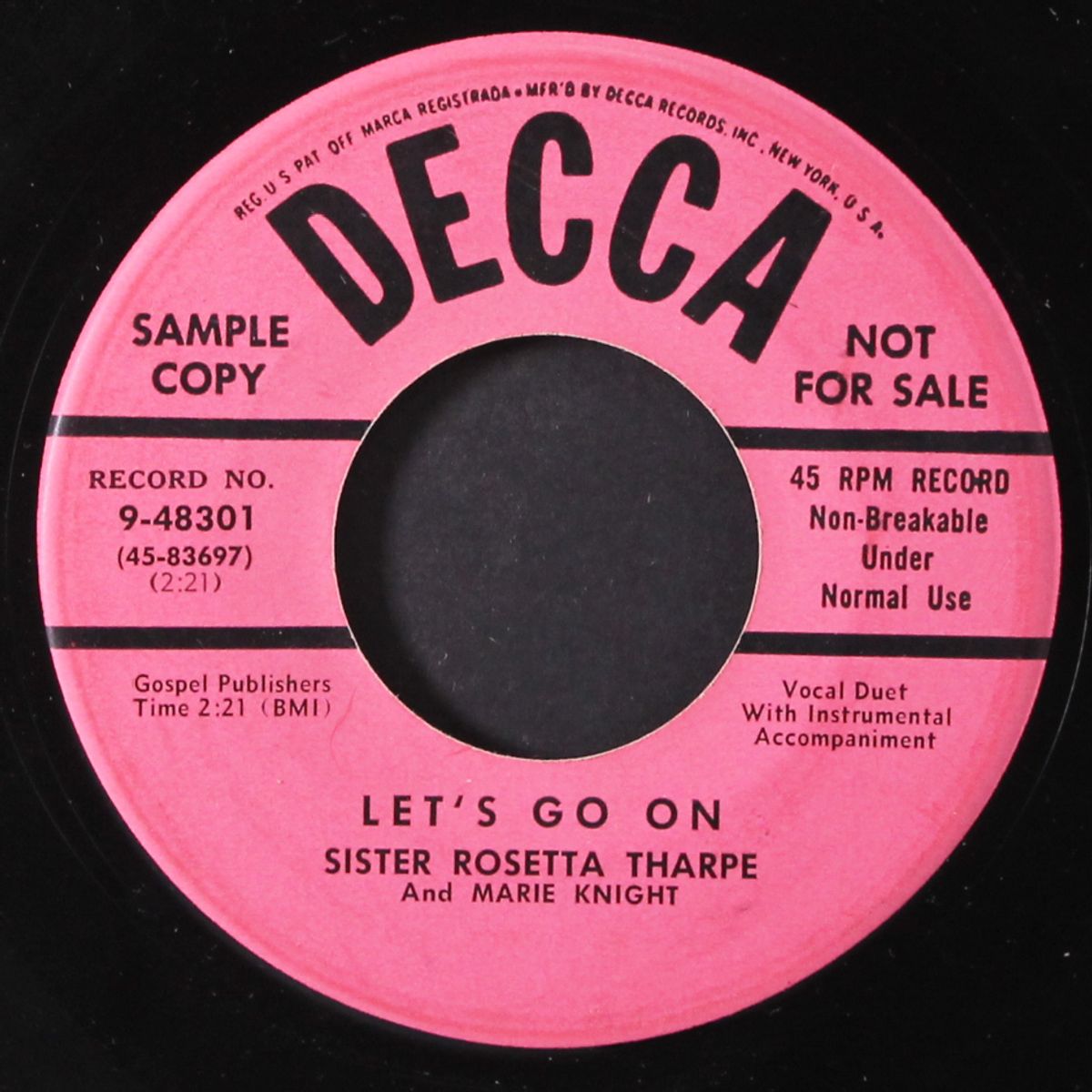 let's go on / let go his hand by SISTER ROSETTA THARPE / MARIE KNIGHT