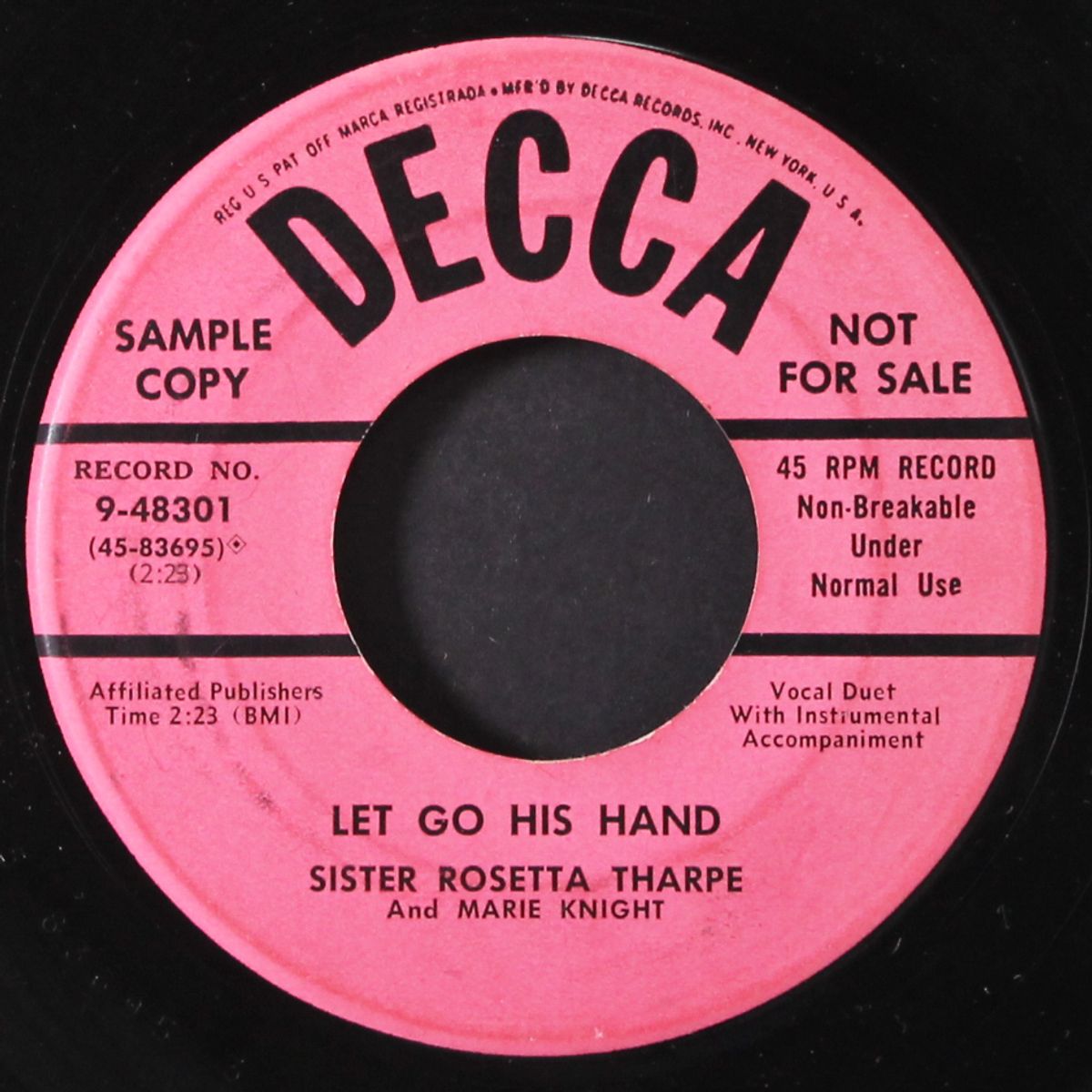 let's go on / let go his hand by SISTER ROSETTA THARPE / MARIE KNIGHT