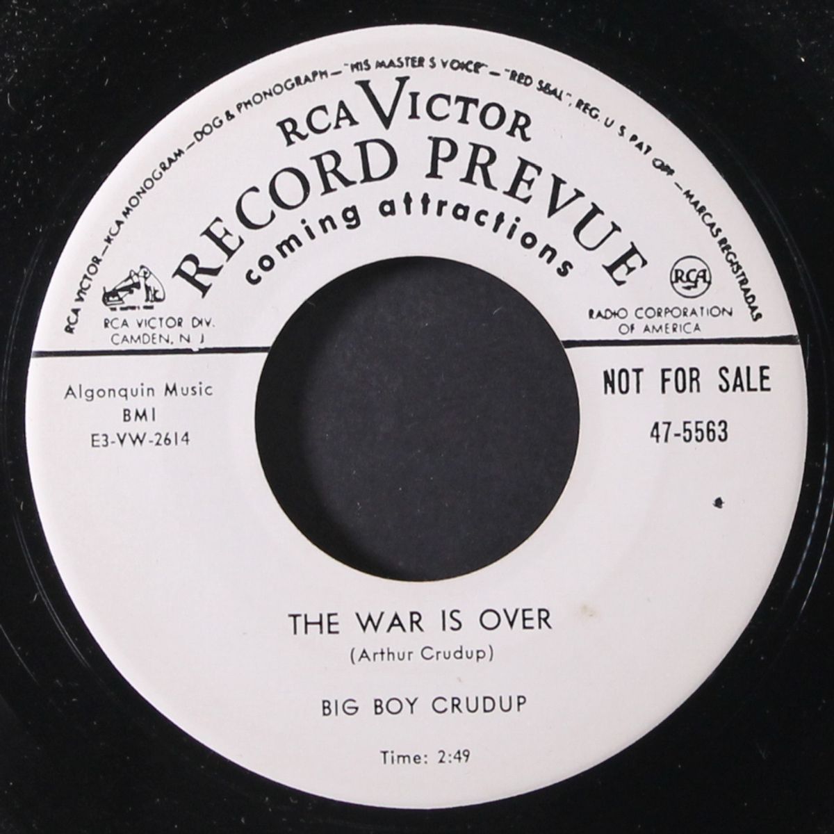 my wife and woman / the war is over by BIG BOY CRUDUP
