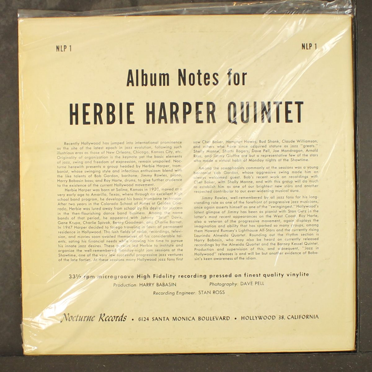 featuring bob gordon by HERBIE HARPER