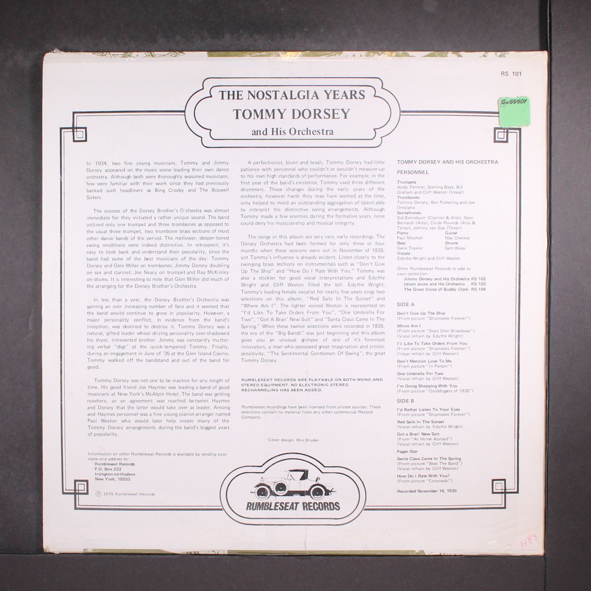 the nostalgia years by TOMMY DORSEY