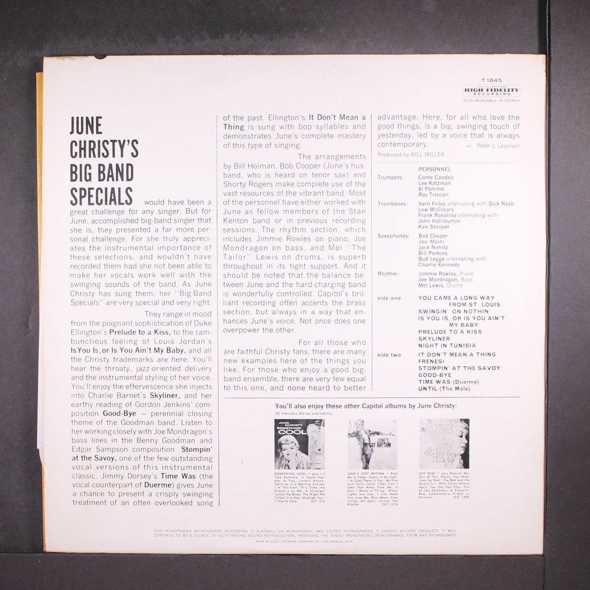 big band specials by JUNE CHRISTY