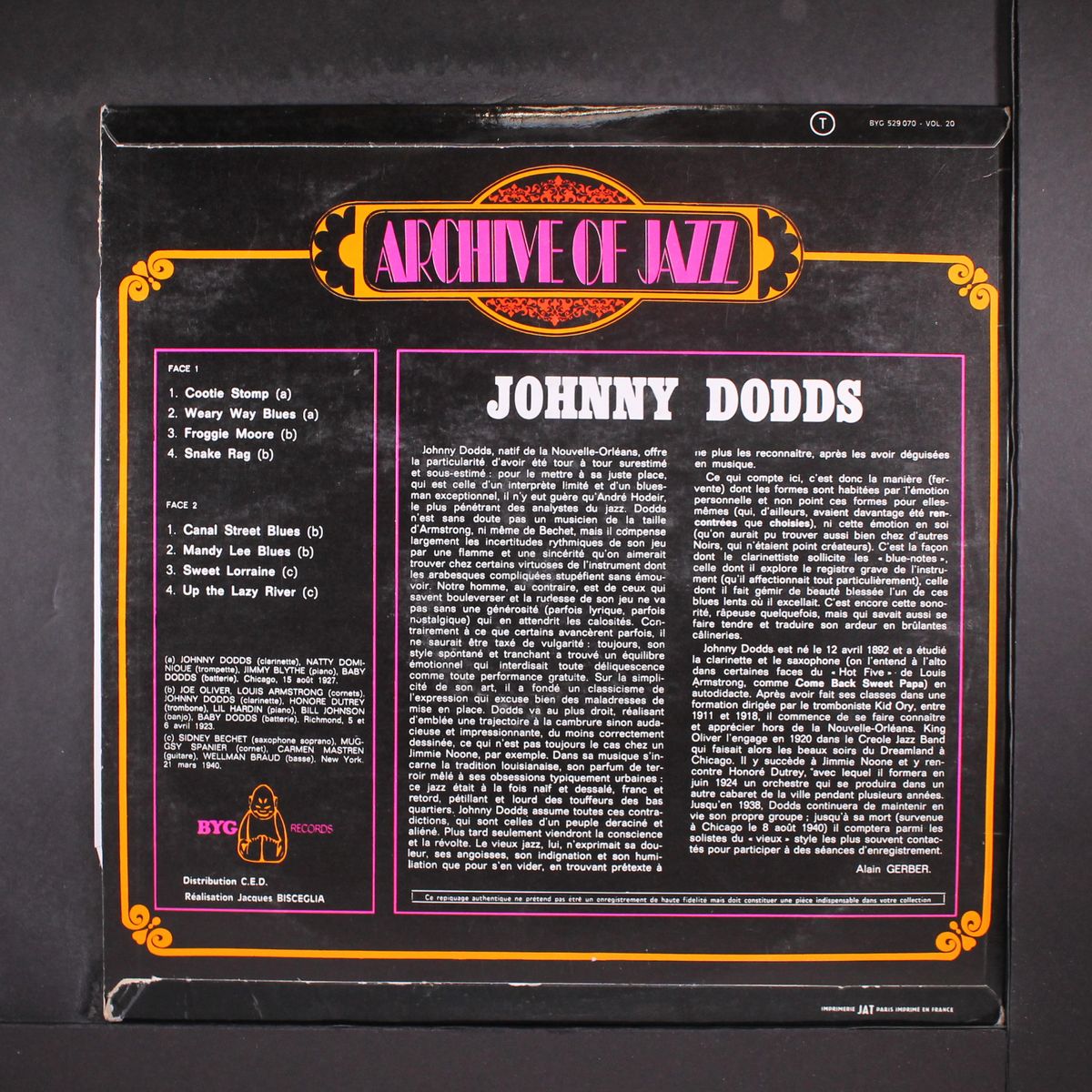 archive of jazz, vol. 20 by JOHNNY DODDS
