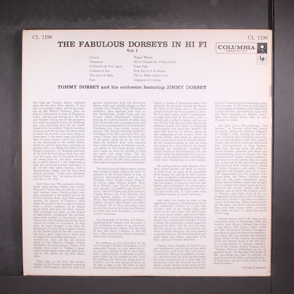 the fabulous dorseys in hi-fi, vol. 1 by TOMMY & JIMMY DORSEY