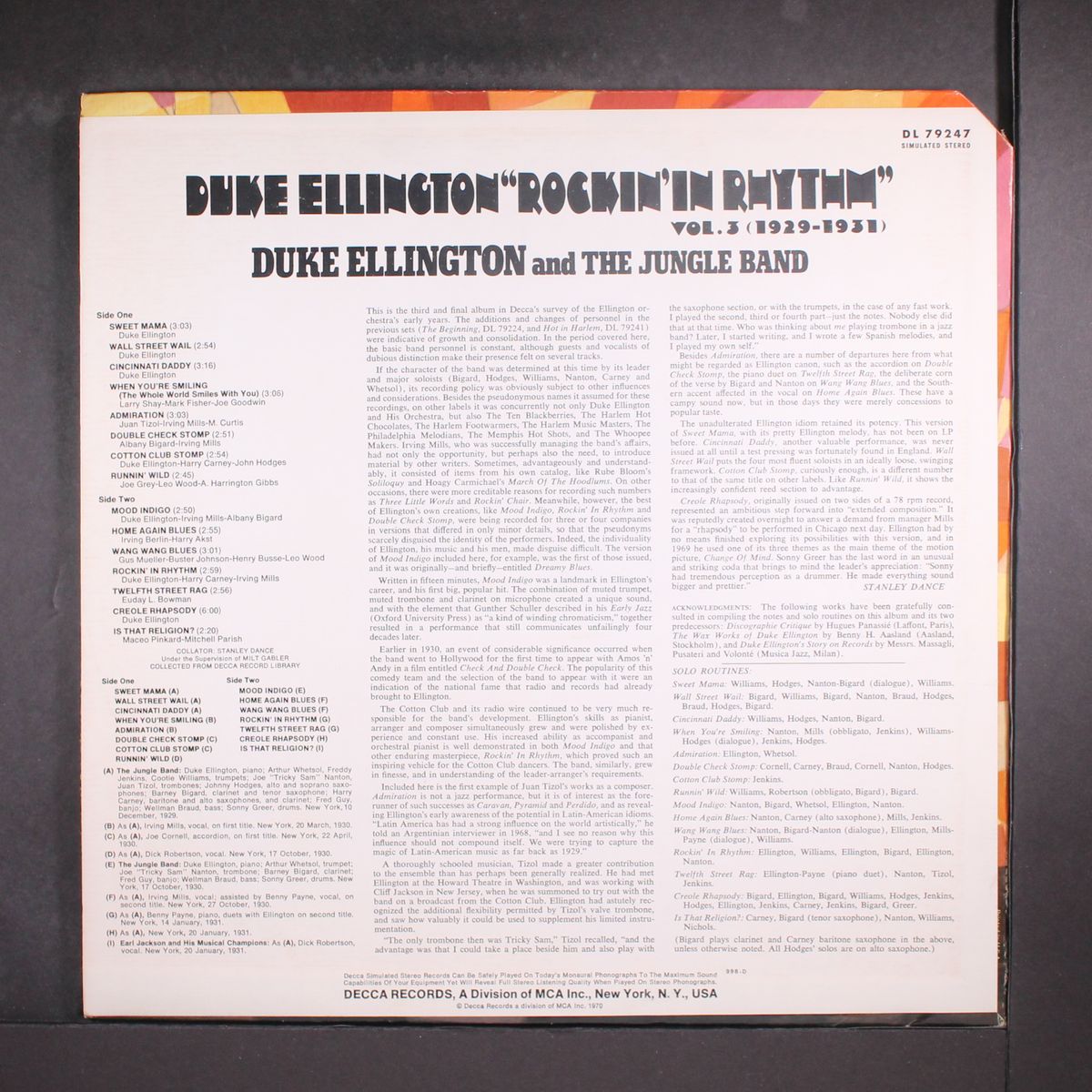 rockin' in rhythm, vol. 3 1929-1931 by DUKE ELLINGTON