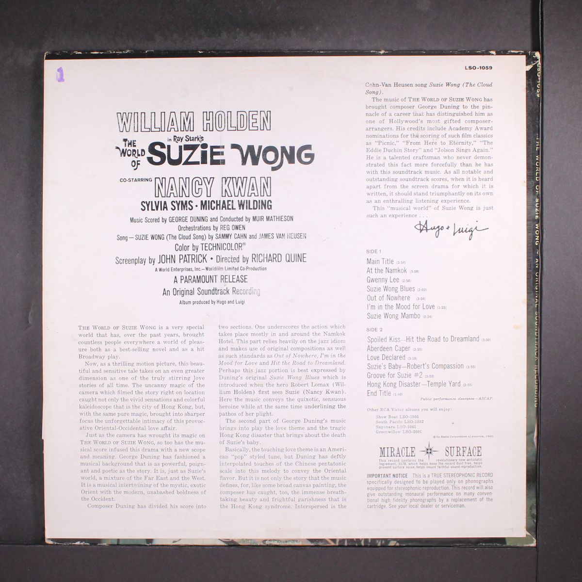 the world of suzie wong by SOUNDTRACK