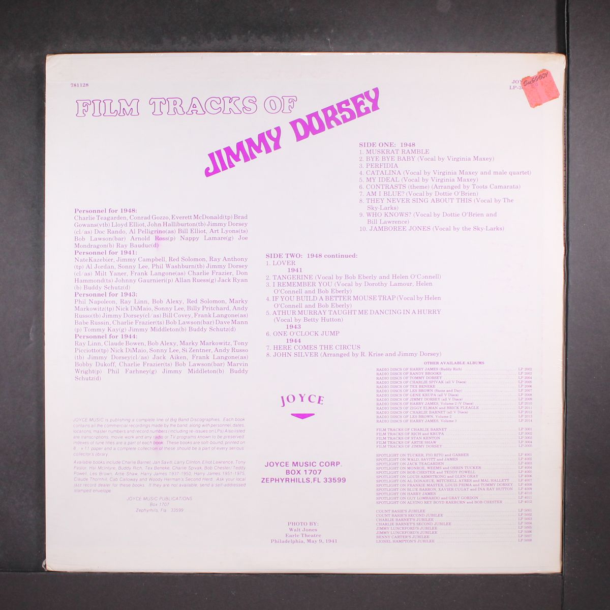 film tracks by JIMMY DORSEY