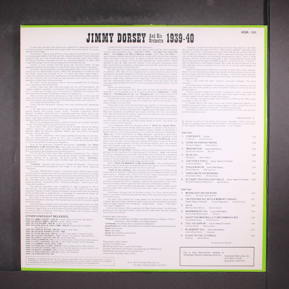 uncollected 1939-40 by JIMMY DORSEY