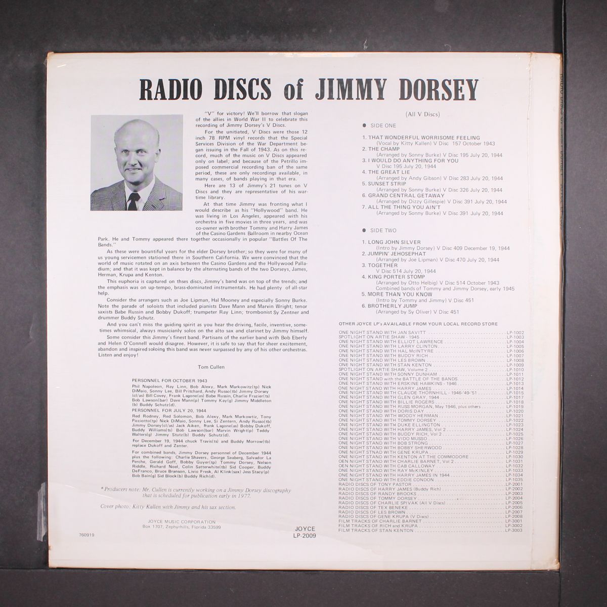 radio discs of jimmy dorsey by JIMMY DORSEY