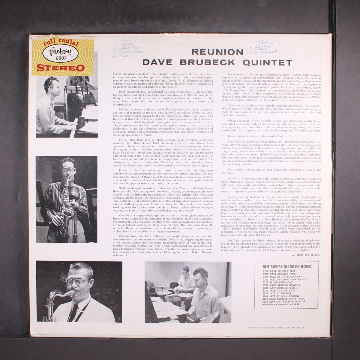 re-union by DAVE BRUBECK