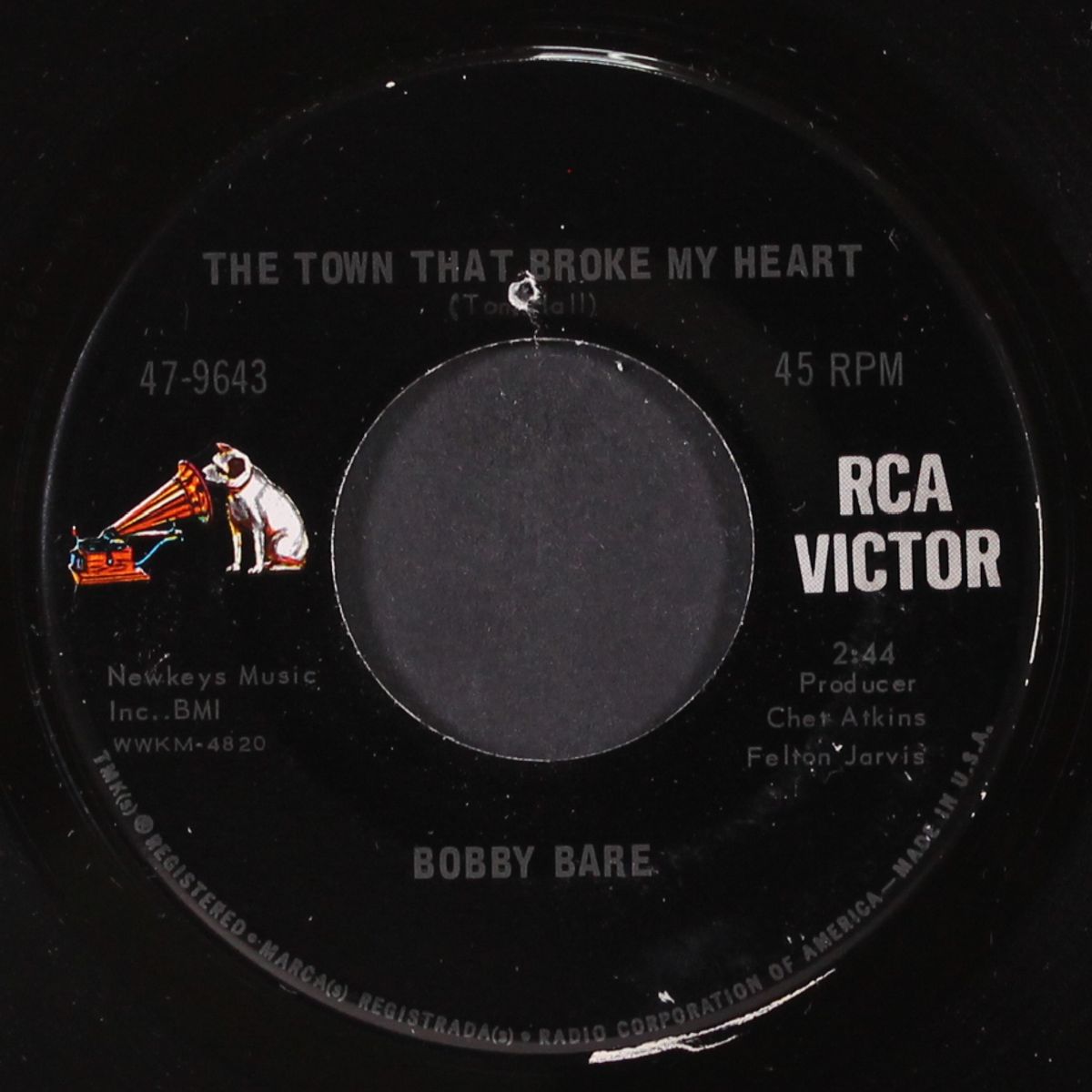 the town that broke my heart by BOBBY BARE