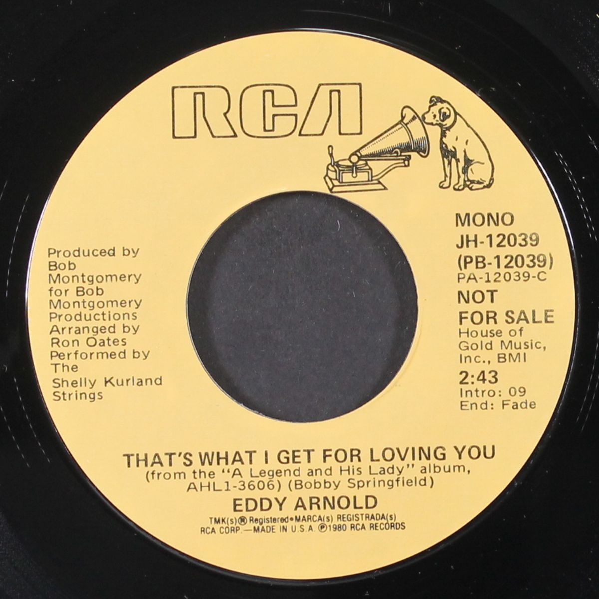 that's what i get for loving you by EDDY ARNOLD