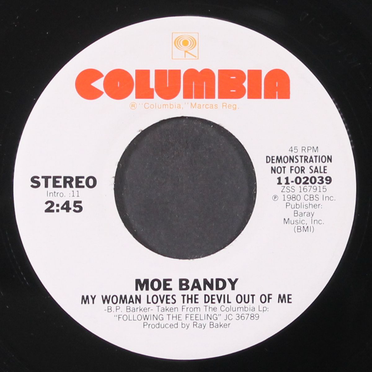 my woman loves the devil out of me / same by MOE BANDY