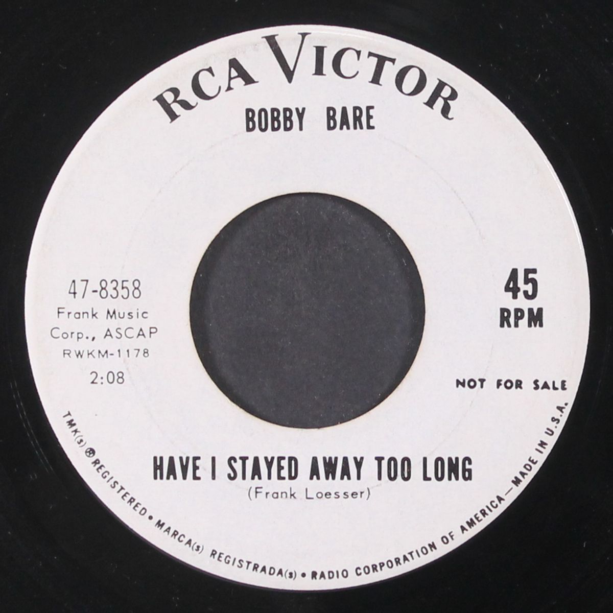 have i stayed away too long / more than a poor boy can give by BOBBY BARE