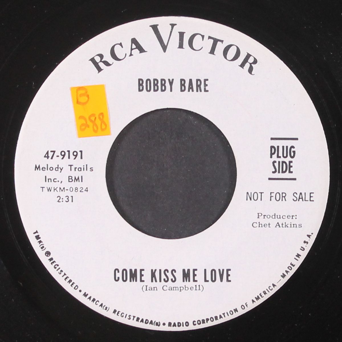 come kiss me love / sandy's crying again by BOBBY BARE