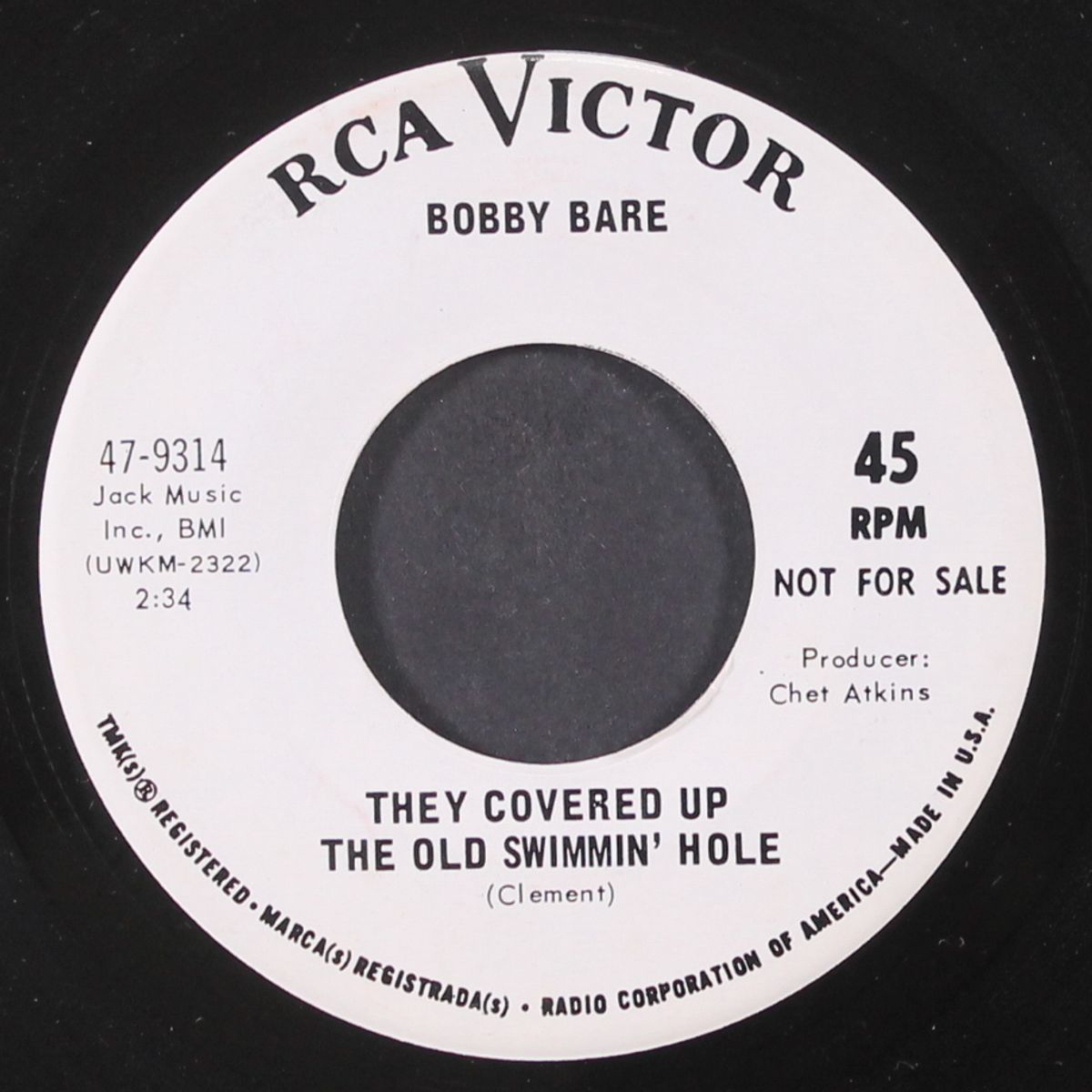 the piney wood hills / they covered up the old swimmin' hole by BOBBY BARE