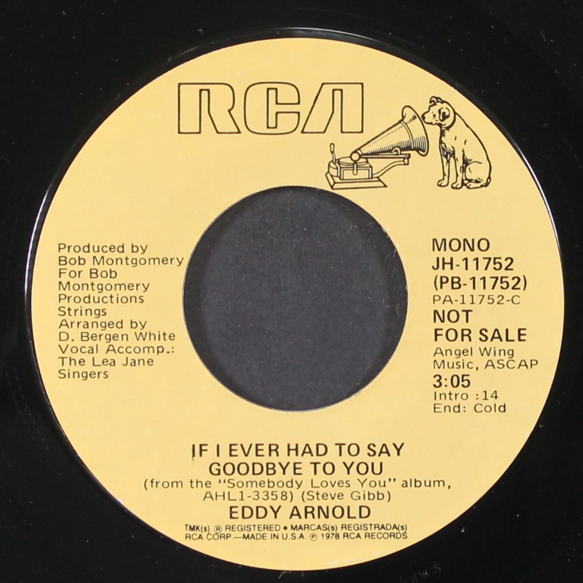 if i ever had to say goodbye to you / mono by EDDY ARNOLD