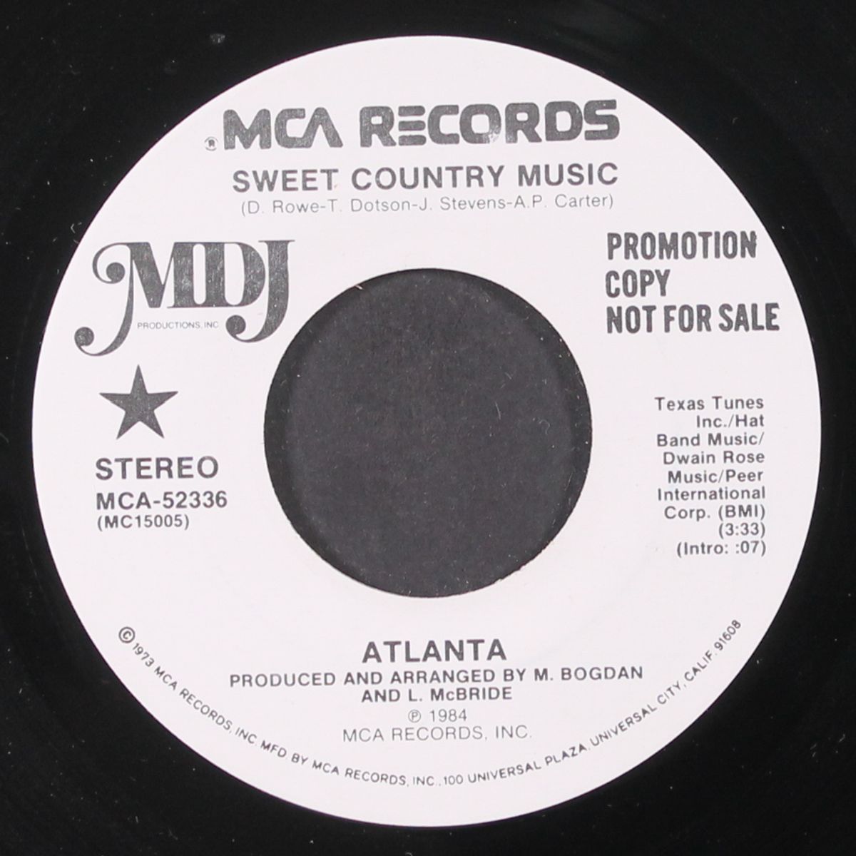 sweet country music / same by ATLANTA