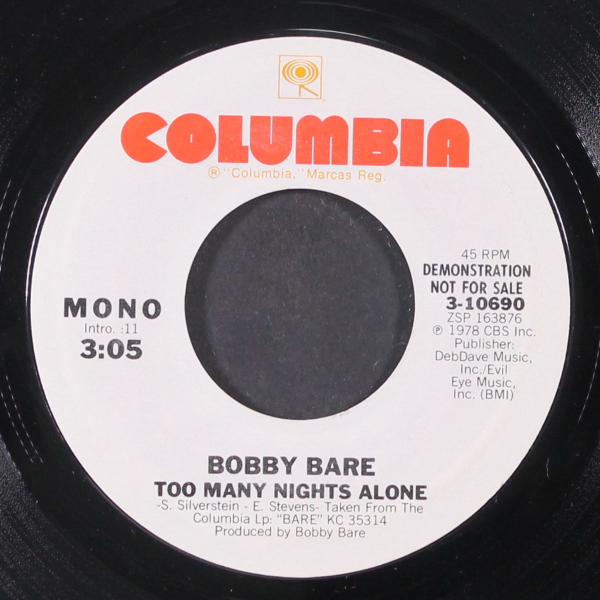 too many nights alone/mono by BOBBY BARE