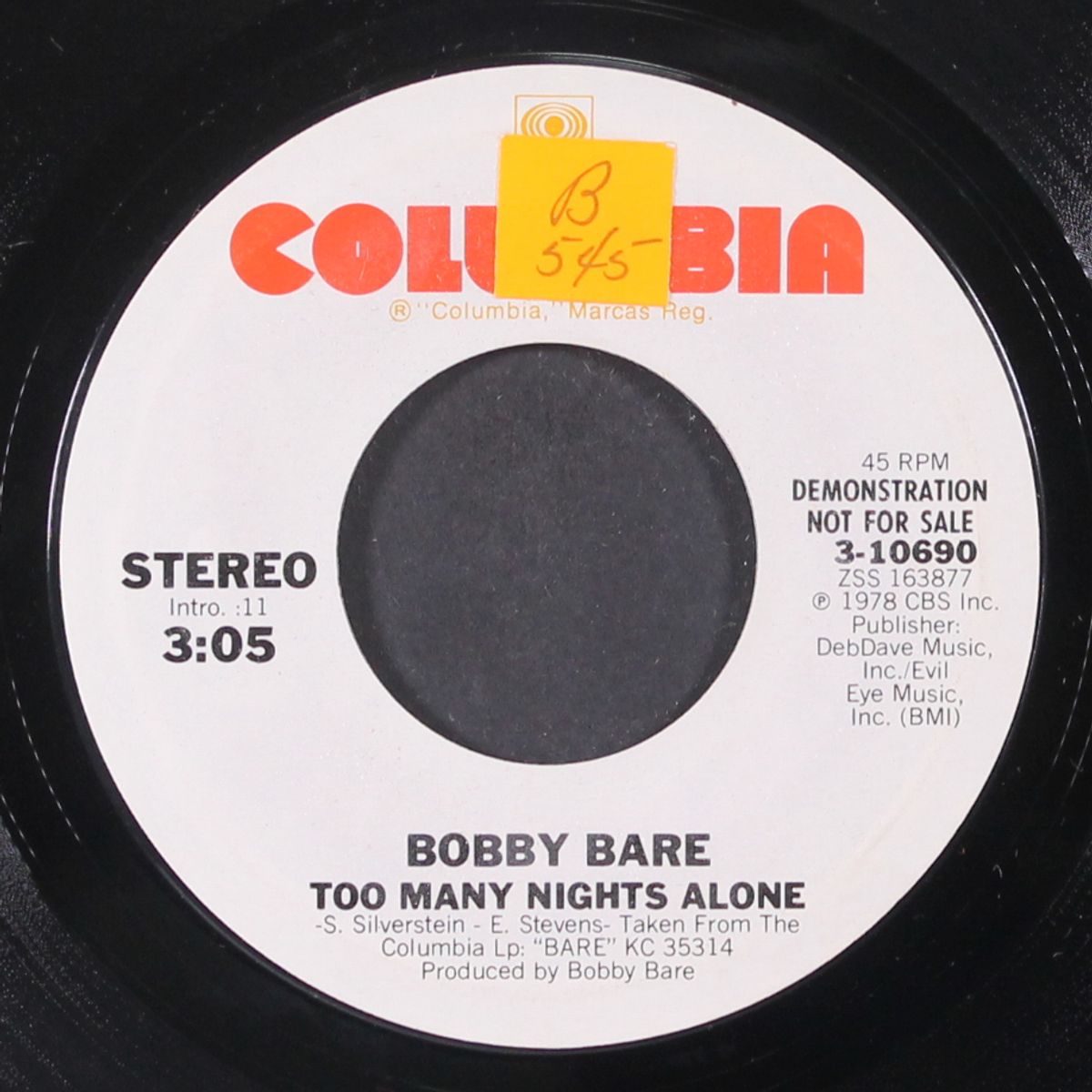 too many nights alone/mono by BOBBY BARE