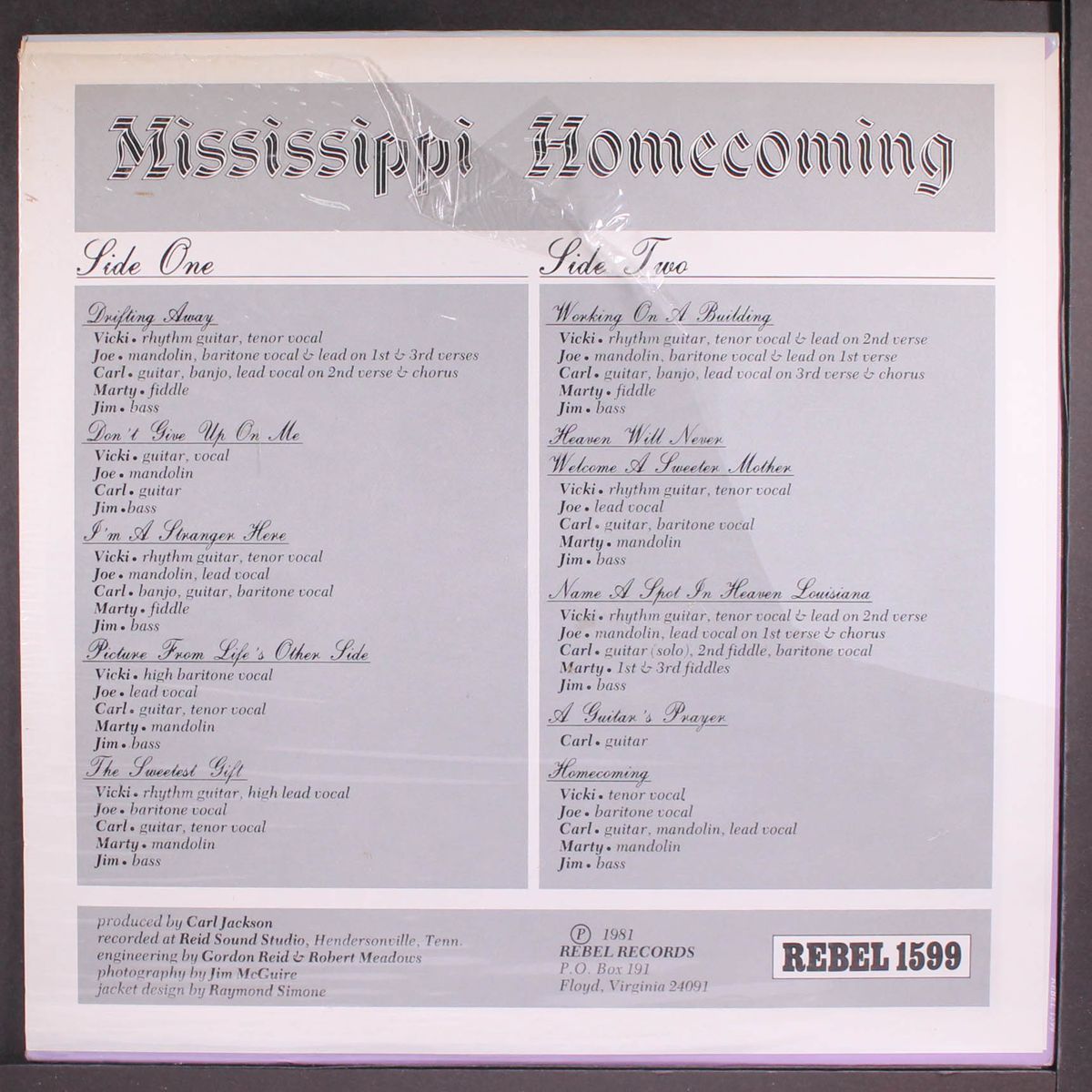 mississippi homecoming by CARL JACKSON & MARTY STUART