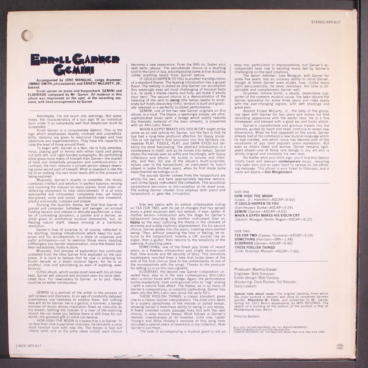 gemini by ERROLL GARNER