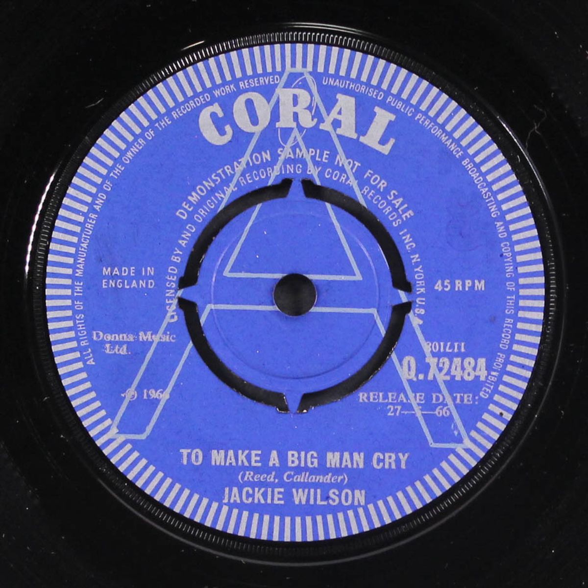 to make a big man cry / be my love by JACKIE WILSON
