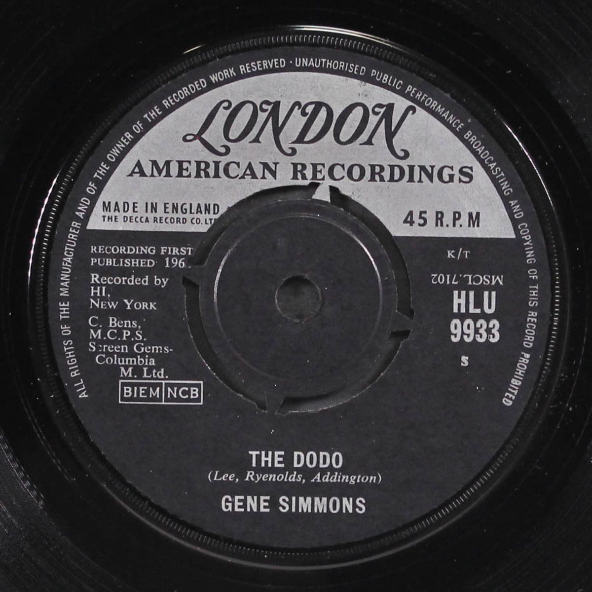 the dodo / the jump by JUMPIN' GENE SIMMONS