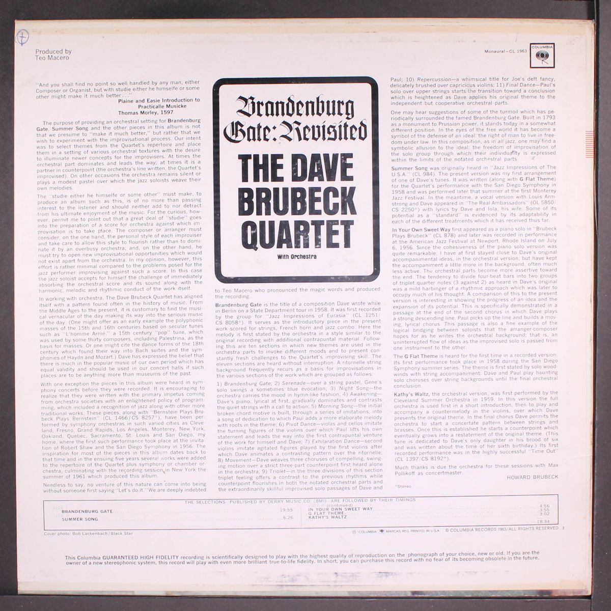 brandenburg gate: revisited by DAVE BRUBECK