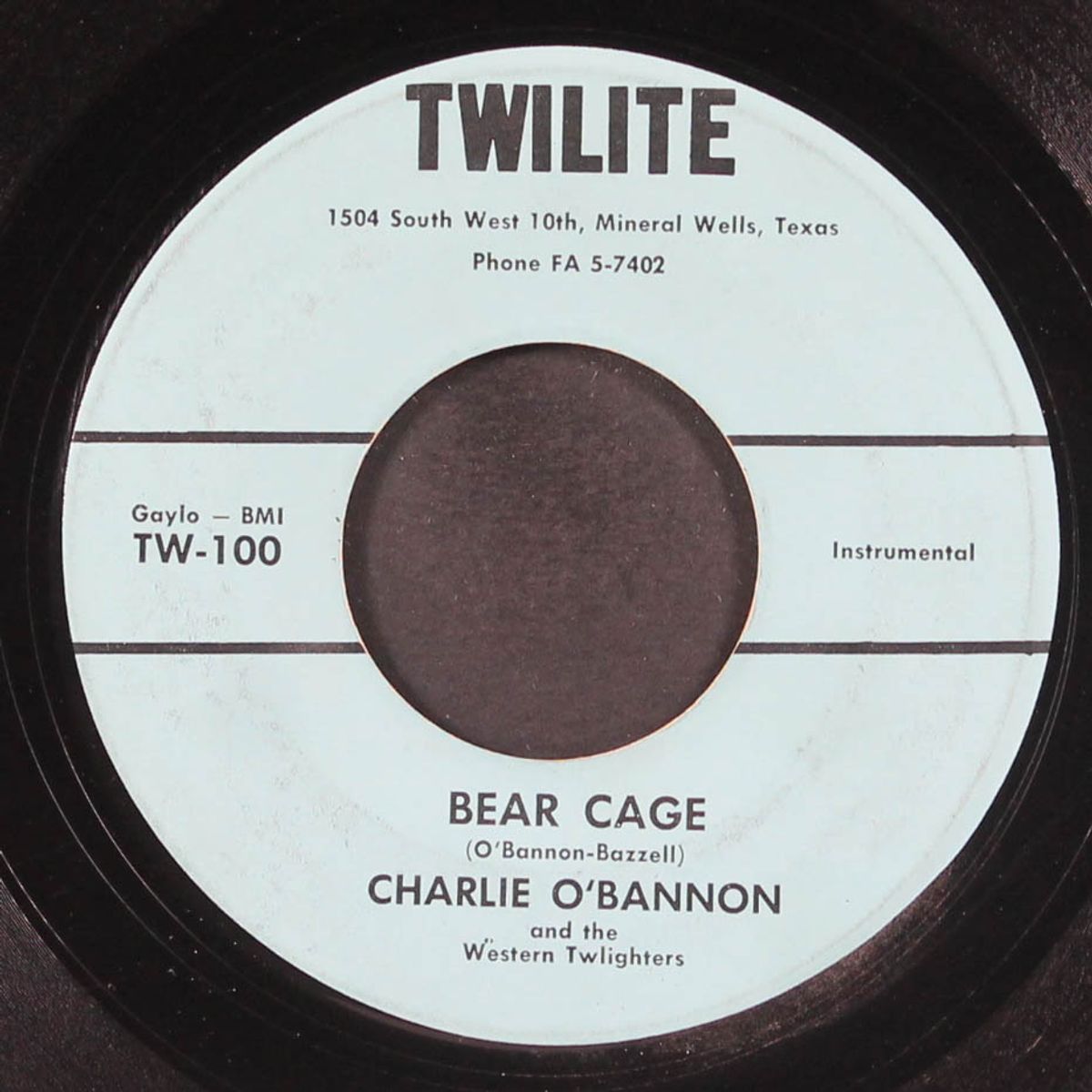 bear cage / search all the honky tonks by CHARLIE O'BANNON & WESTERN TWILIGHTERS