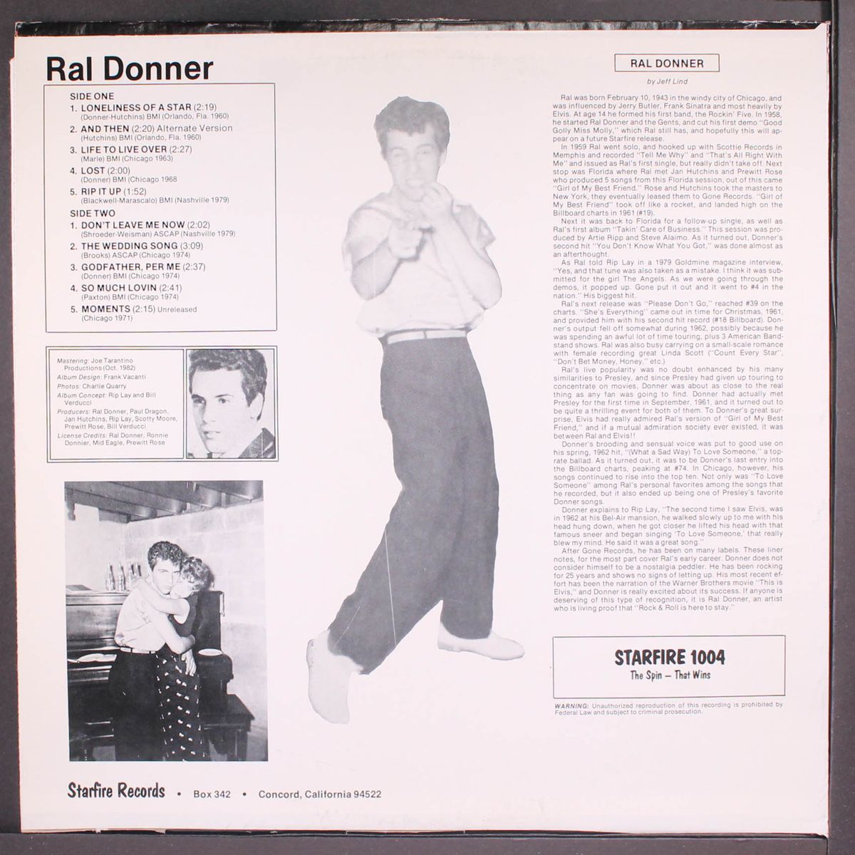 an evening with by RAL DONNER