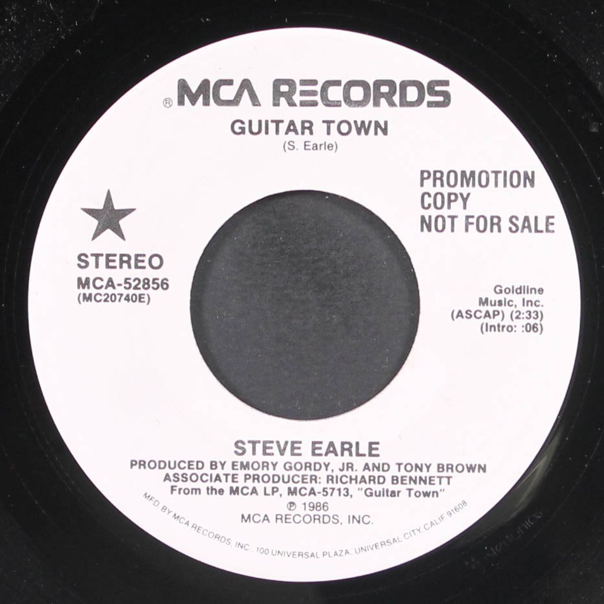 guitar town / same by STEVE EARLE