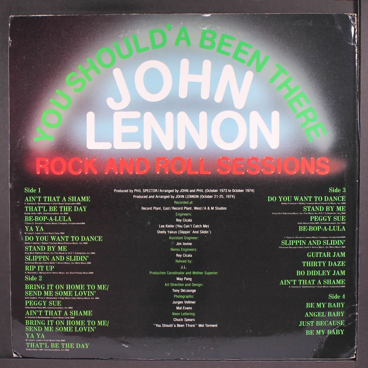 you should'a been there; rock and roll sessions by JOHN LENNON