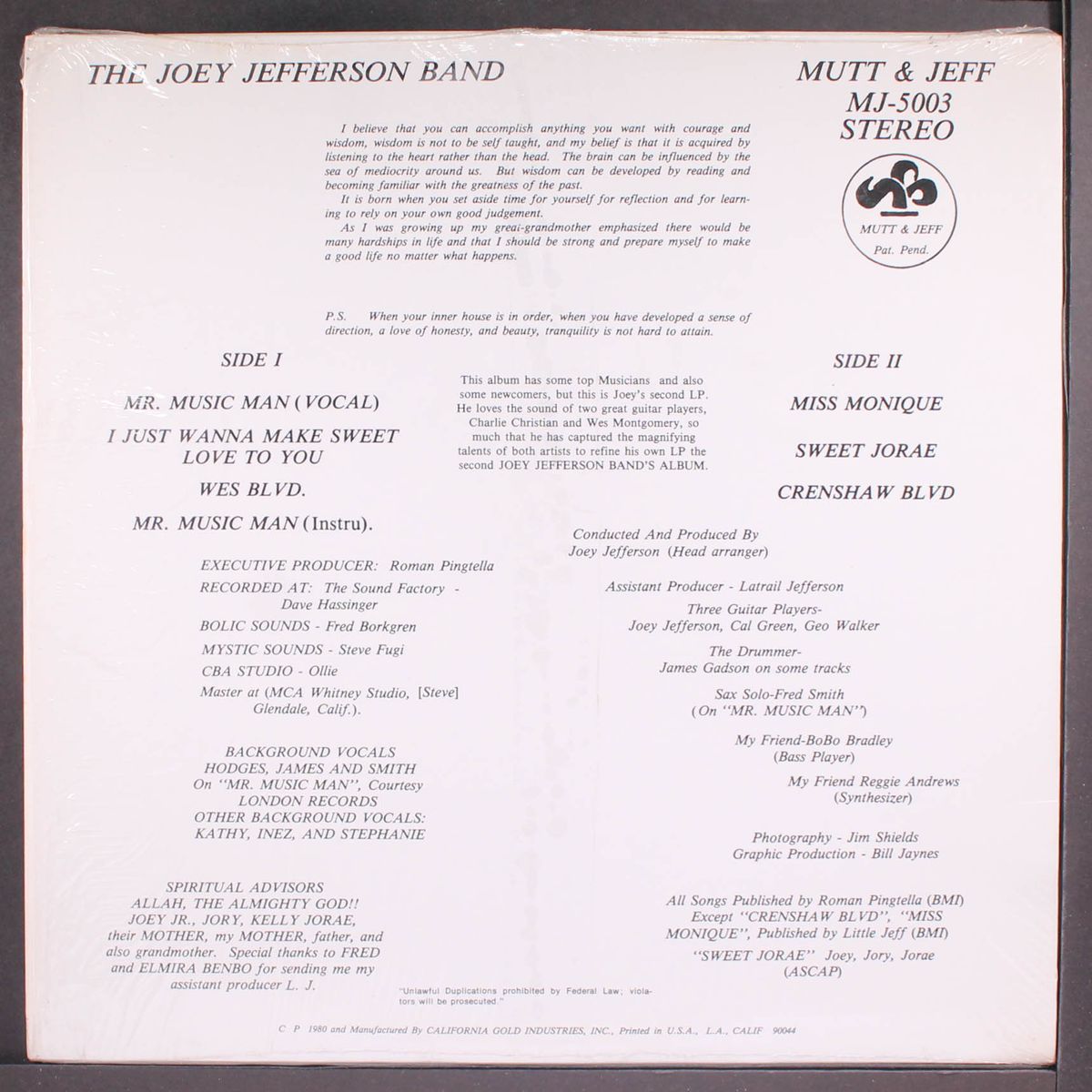 crenshaw boulevard by JOEY JEFFERSON BAND