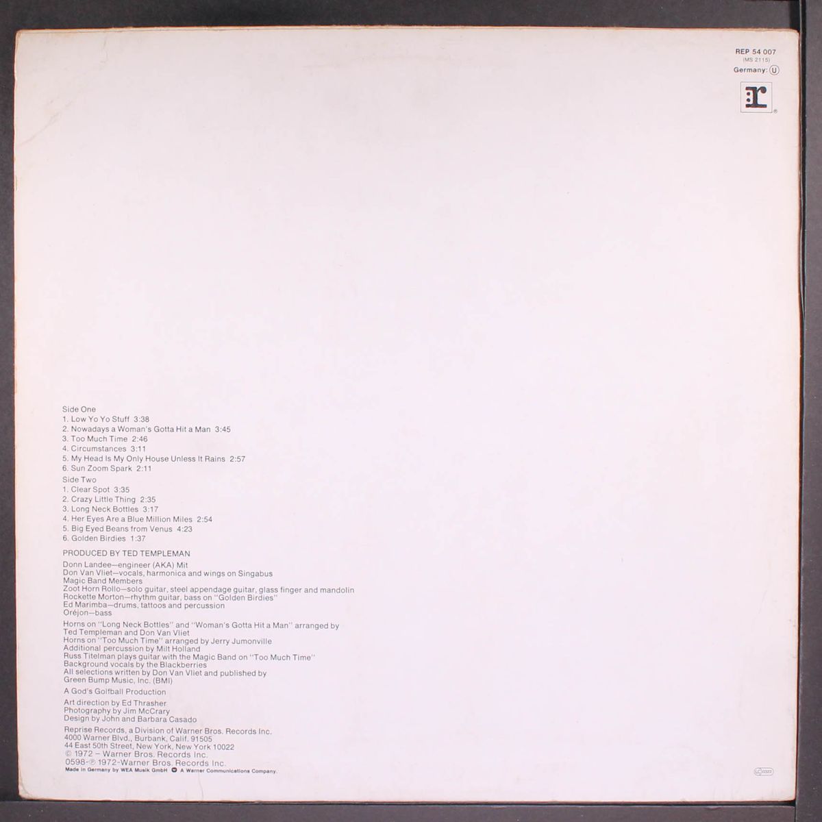 clear spot by CAPTAIN BEEFHEART & HIS MAGIC BAND