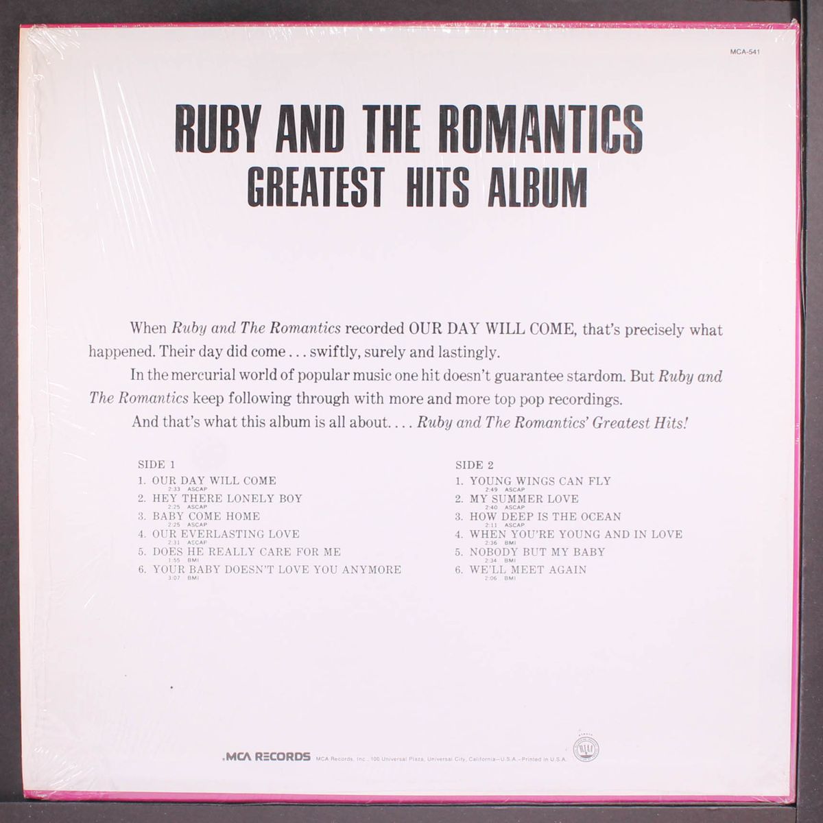 greatest hits by RUBY & ROMANTICS
