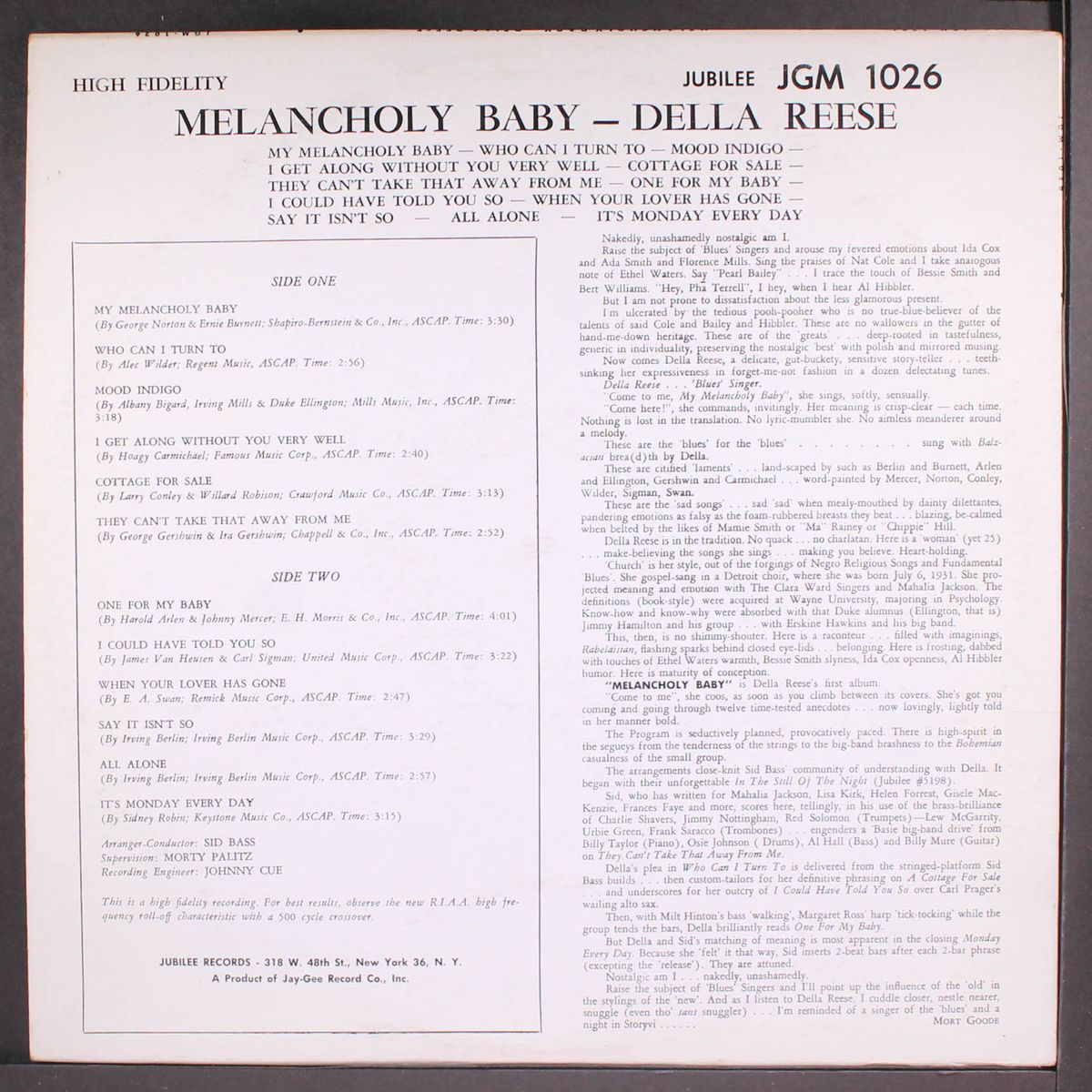 melancholy baby by DELLA REESE