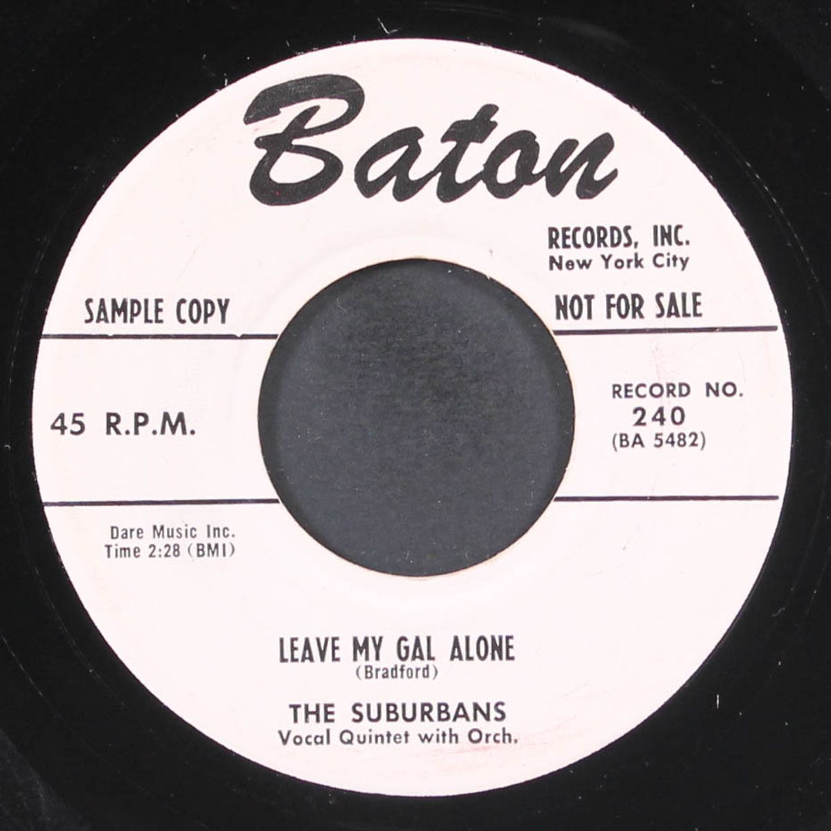 my first and last romance / leave my gal alone by SUBURBANS