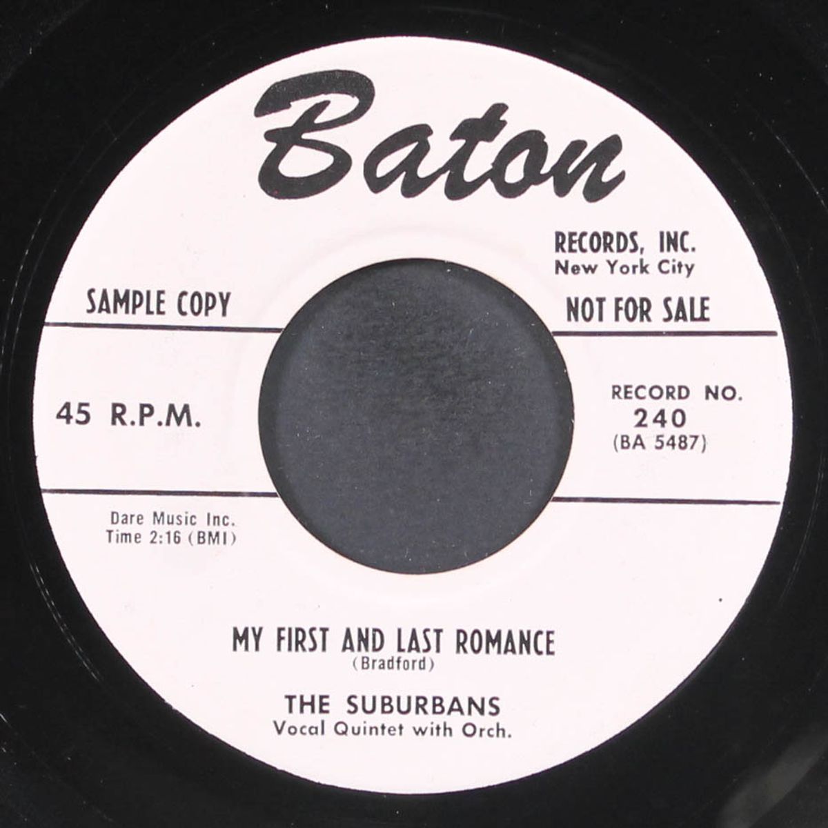 my first and last romance / leave my gal alone by SUBURBANS