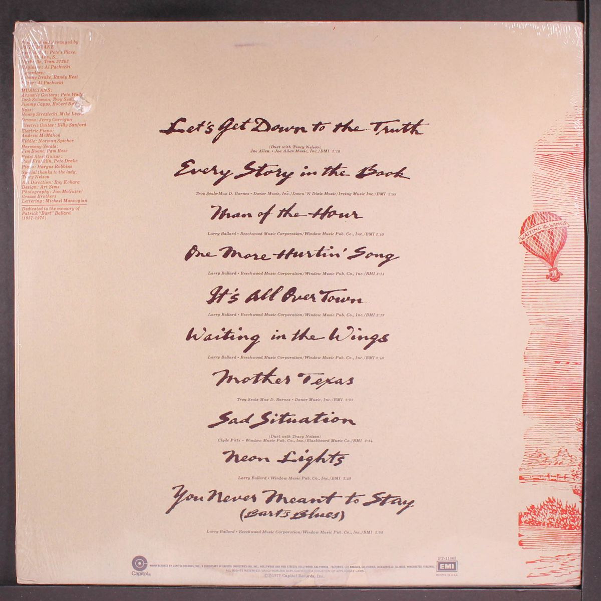 waiting in the wings by LARRY BALLARD