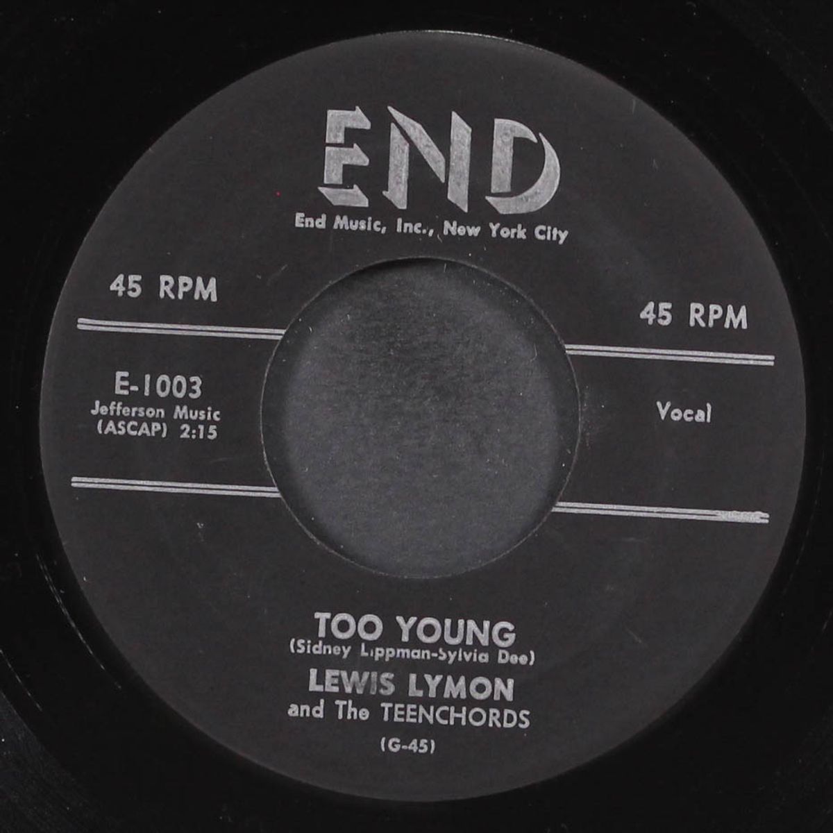 your last chance / too young by LEWIS LYMON & TEENCHORDS