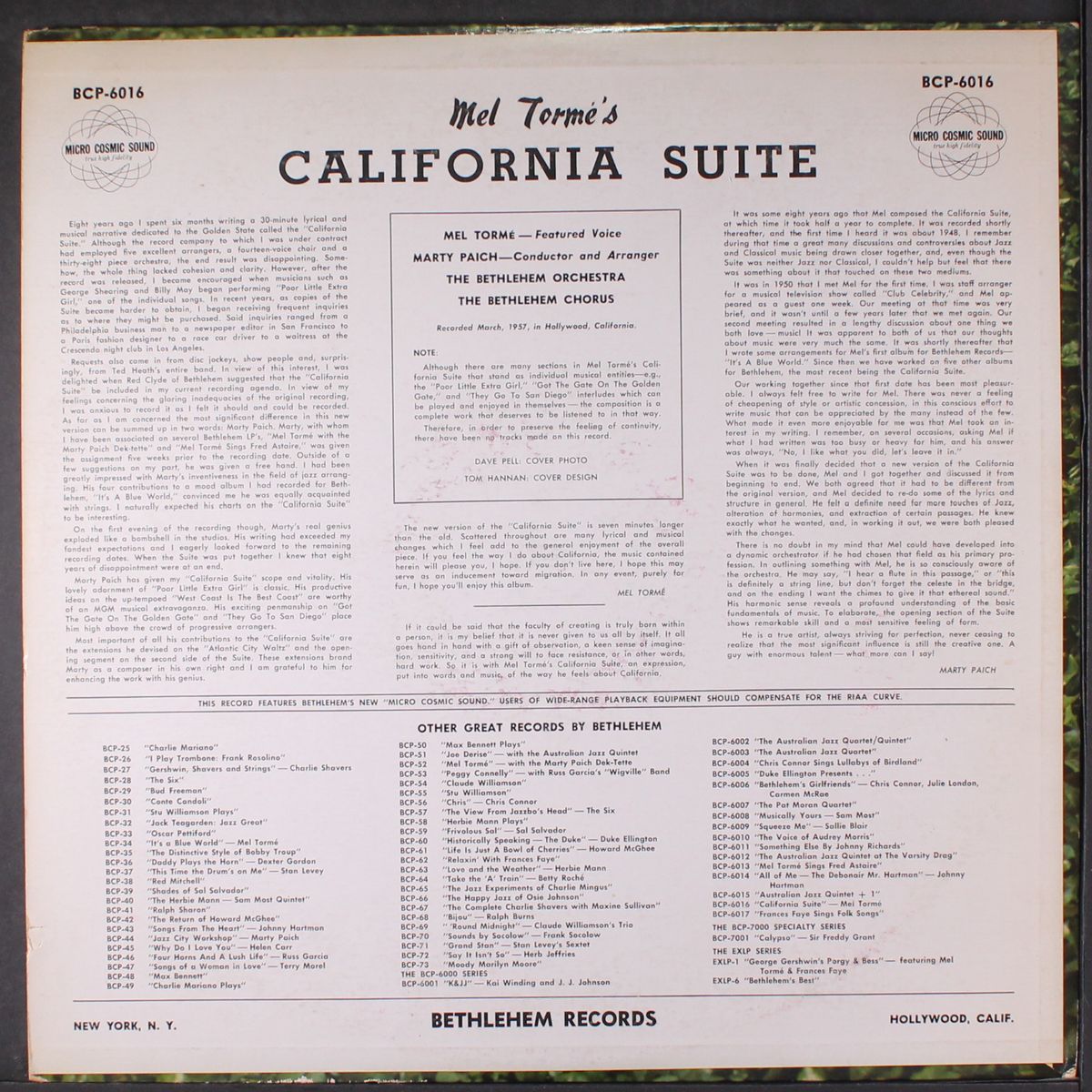 california suite by MEL TORME
