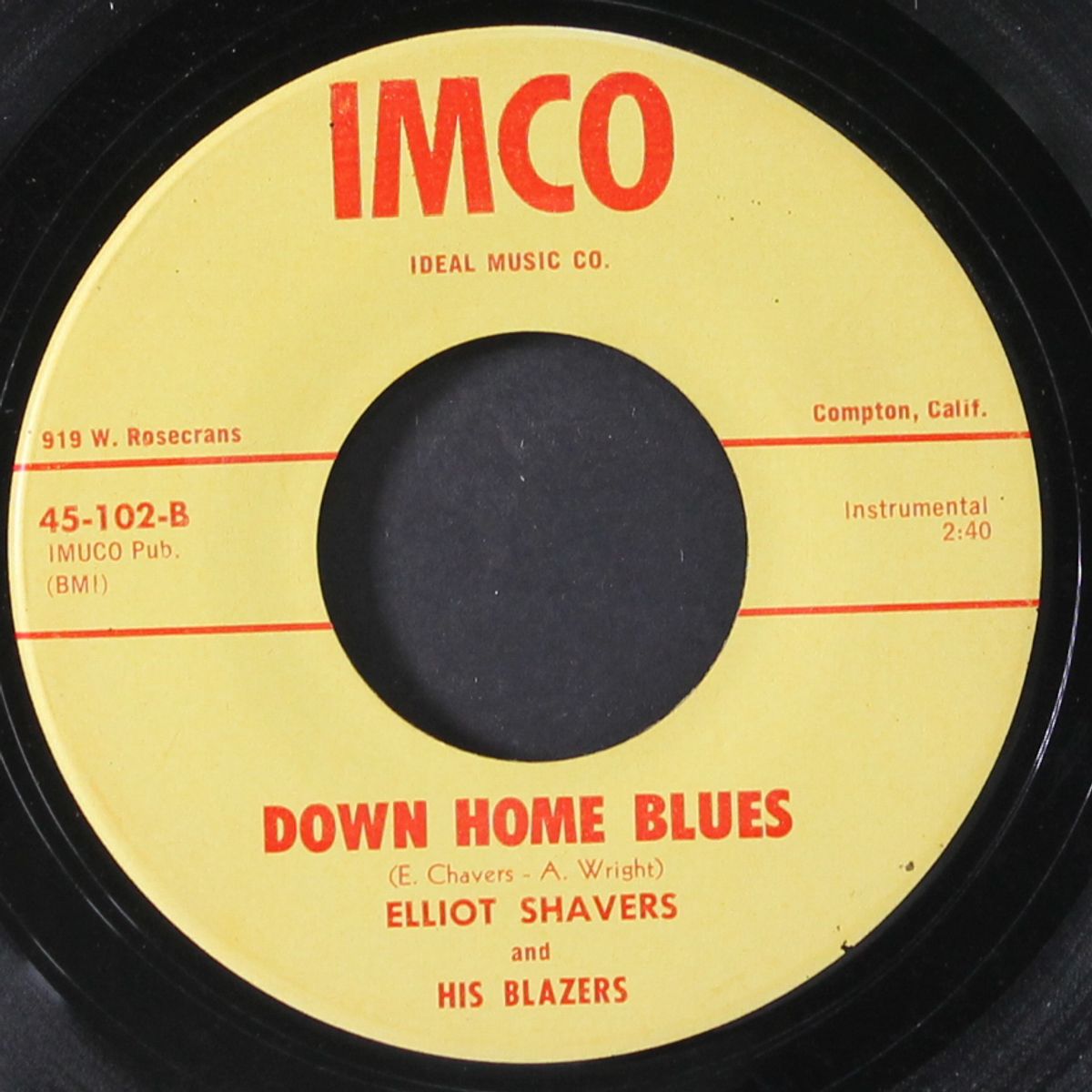 scratch that itch / down home blues by ELLIOT SHAVERS & HIS BLAZERS
