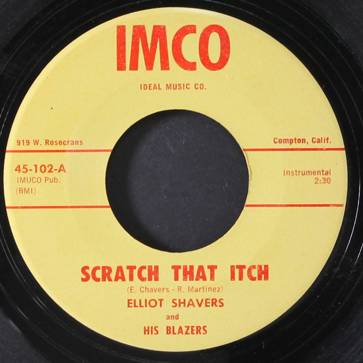 scratch that itch / down home blues by ELLIOT SHAVERS & HIS BLAZERS