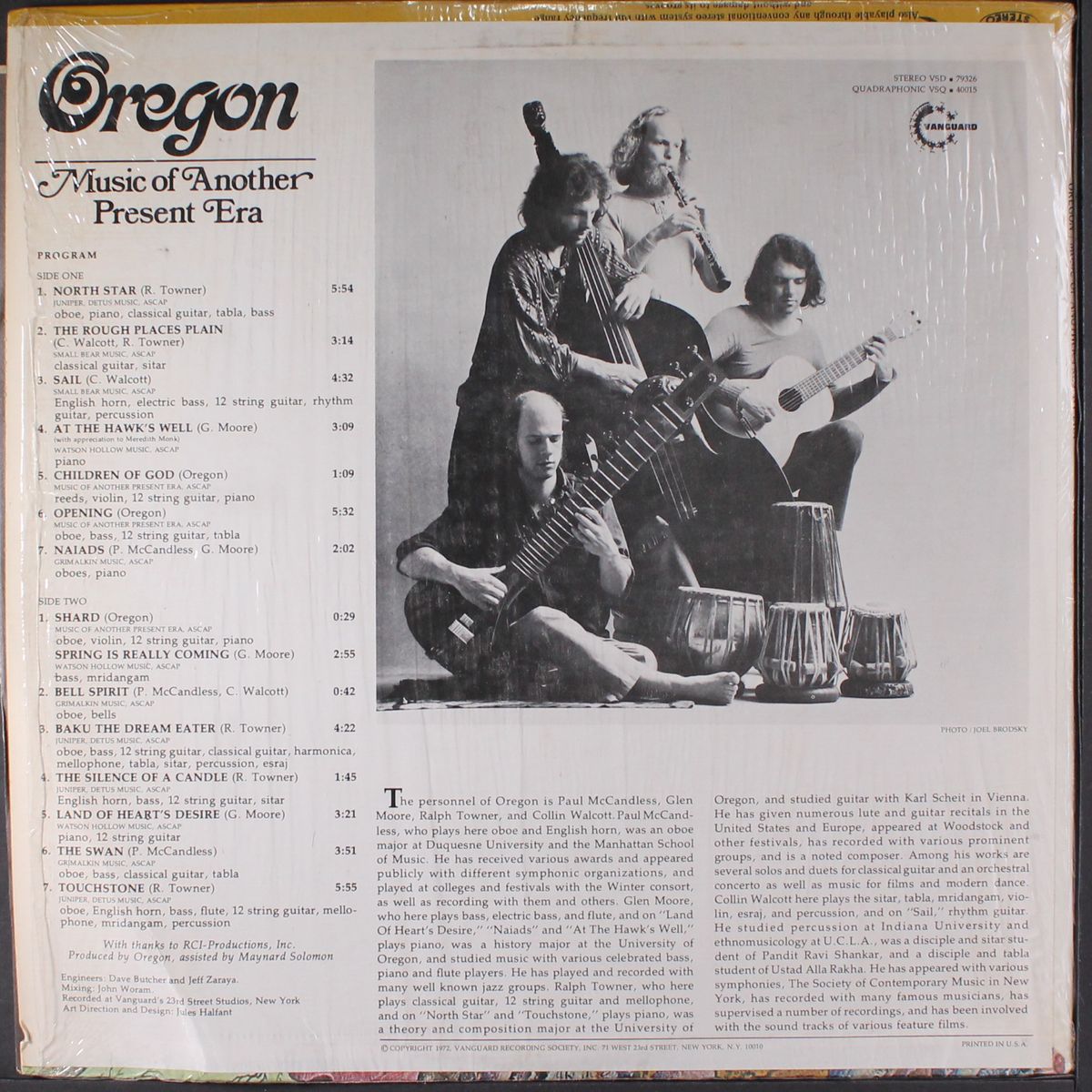 music of another present era by OREGON