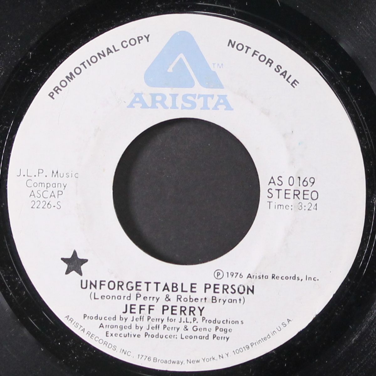 unforgettable person / mono by JEFF PERRY