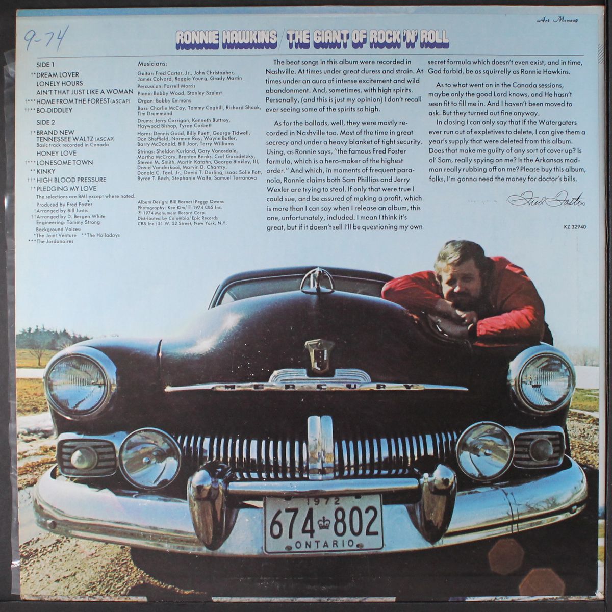 the giant of rock 'n' roll by RONNIE HAWKINS